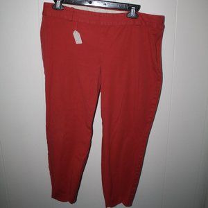 J Crew Salmon Scalloped Crop Pant